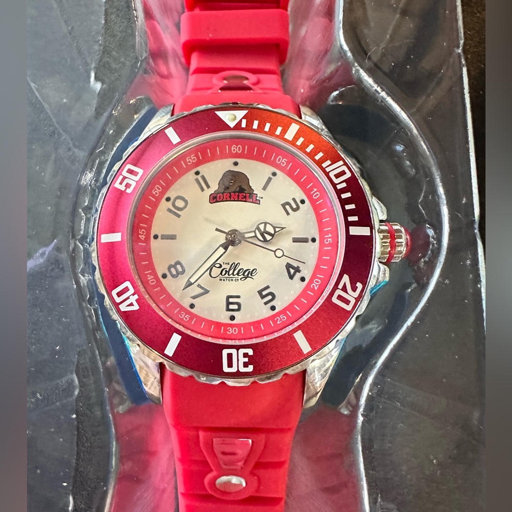 Red NCAA CORNELL UNIVERSITY SEALED WATCH KYOBE COLLEGE. New
